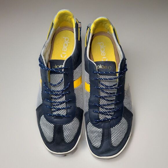 Plae‎ Butler Shoes Sneakers Dress Mens Size 10 Womens 11.5 Blue Yellow Preppy - Picture 11 of 15